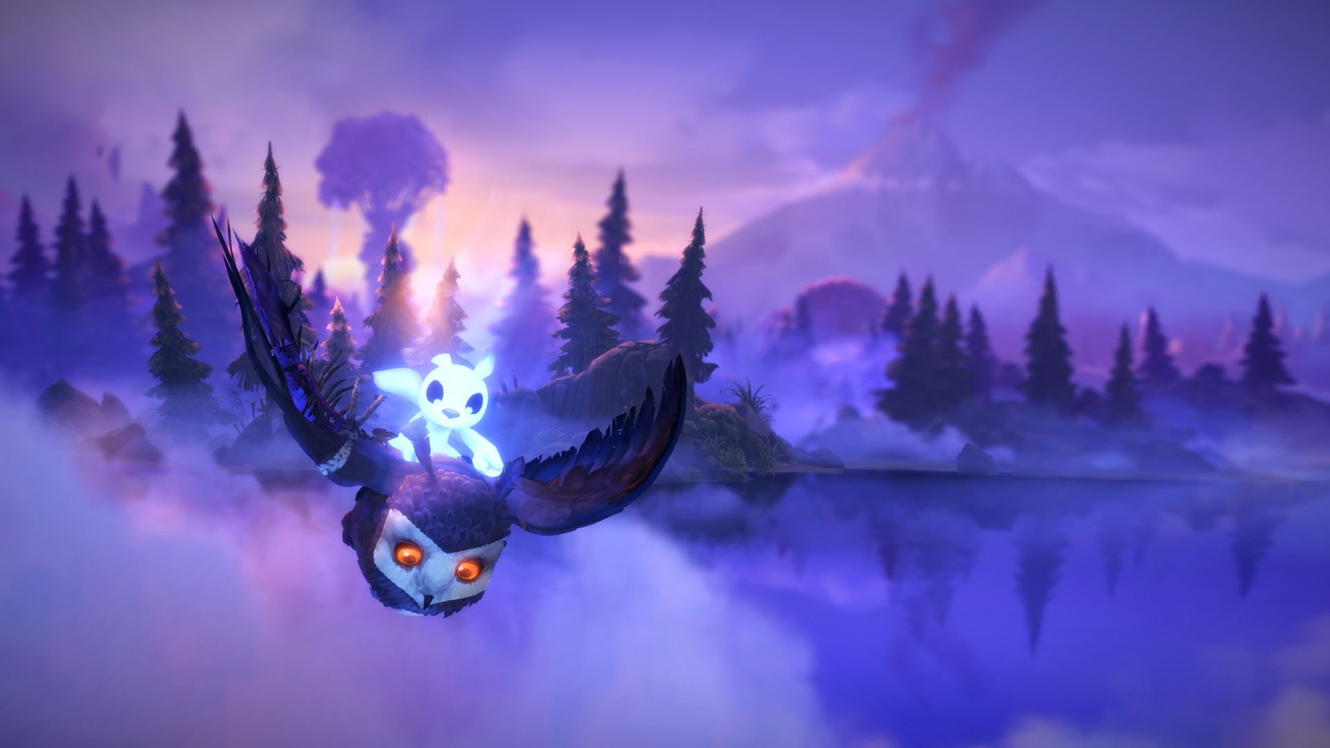 Ori amid the luminous, layered foliage of Niwen