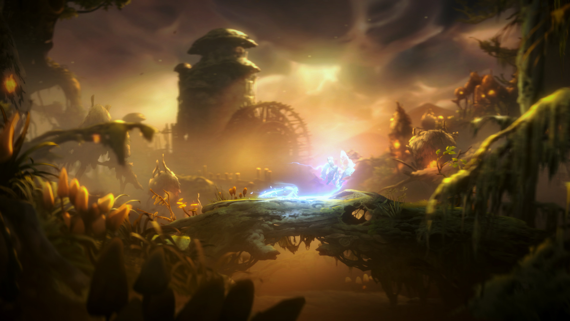 Ori using the Bash mechanic against an enemy
