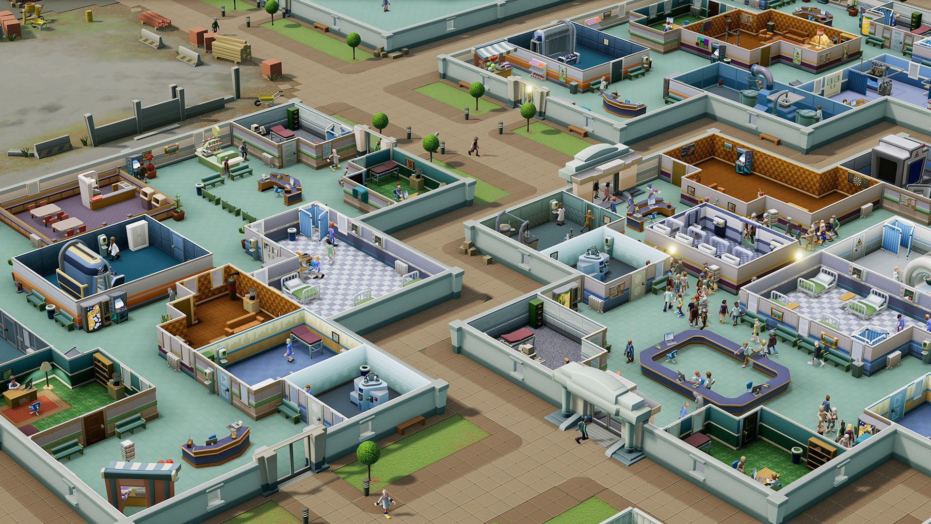 A fresh hospital map with empty plots waiting to be developed